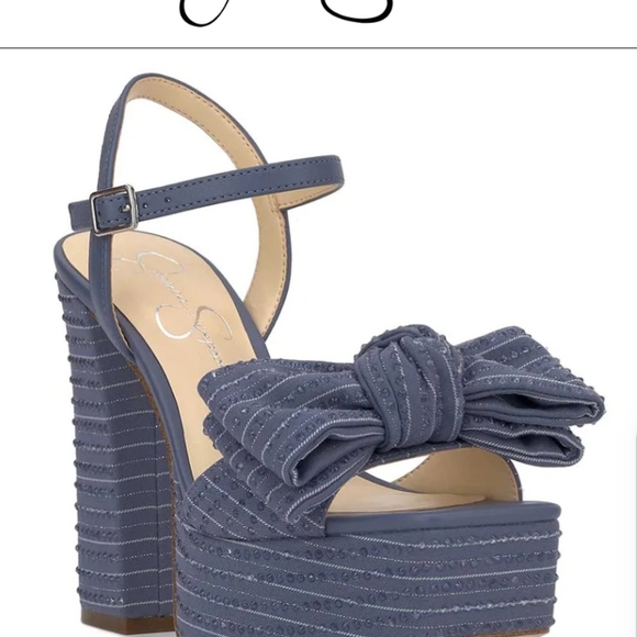 Jessica Simpson Navy Platform Heels - Picture 1 of 14